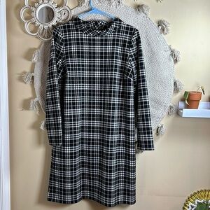 Black and white plaid Talbots dress